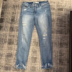 BKE Light Blue Distressed Skinny Jeans